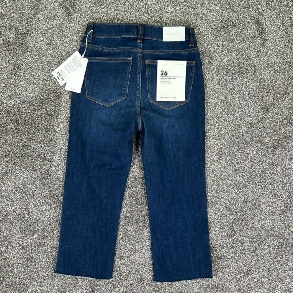 NEW 7Diamonds Coco Mid-Rise Capri Jeans Womens 26 Blue Denim Stretch Casual - Picture 2 of 14